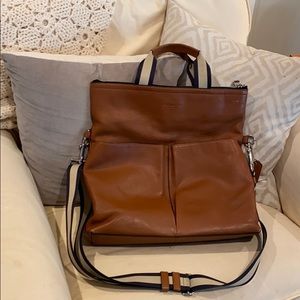 Coach Leather Zippered Tote